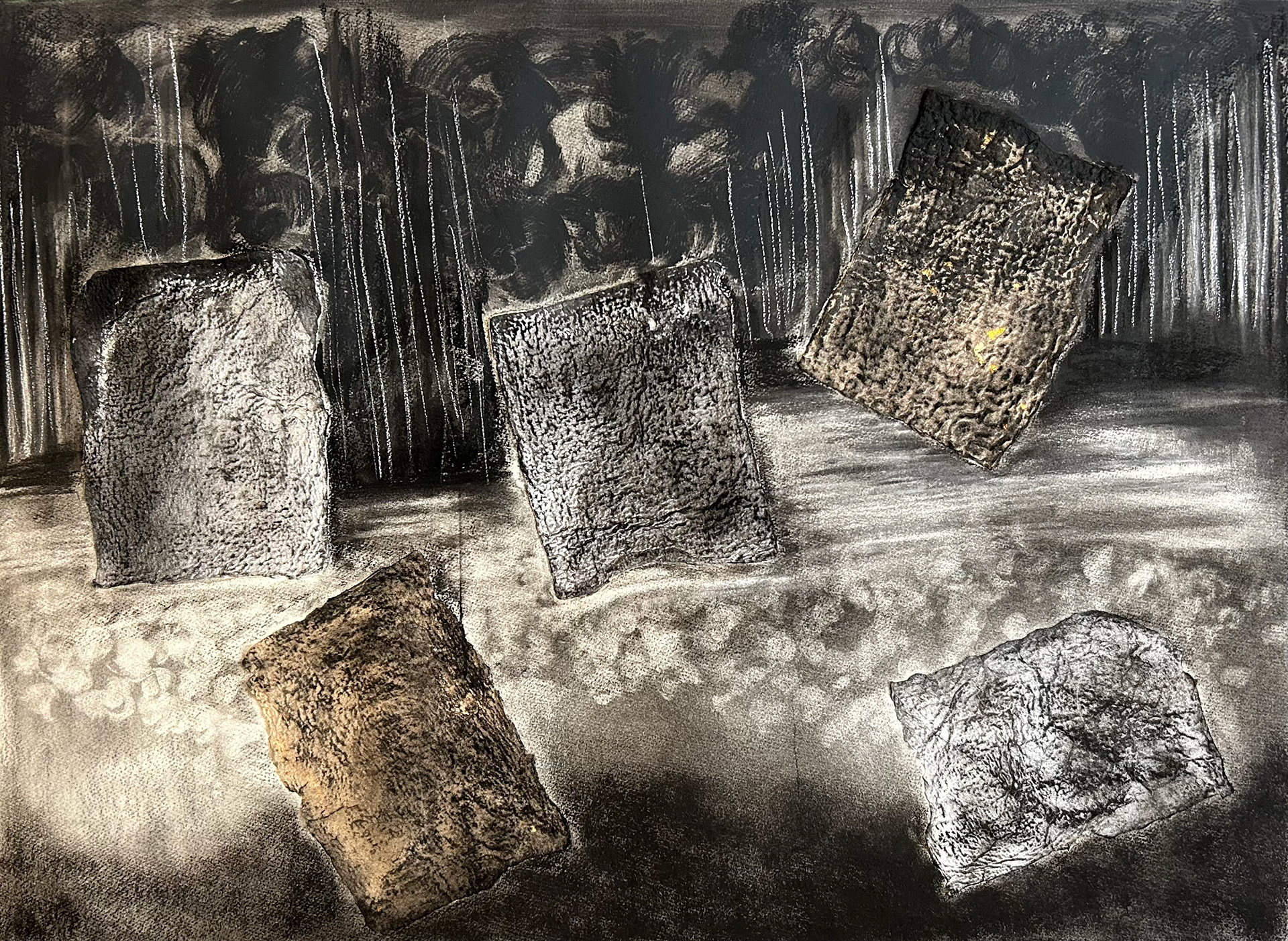 We Came From Coal Country, Mixed Media on Paper, 22 x 30 in.