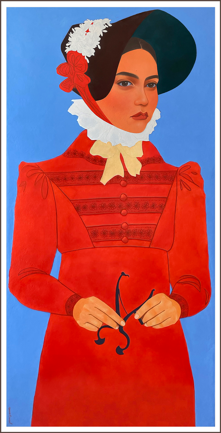 Paper Doll | 2024 | Oil and Pencil on Canvas | 18x36"