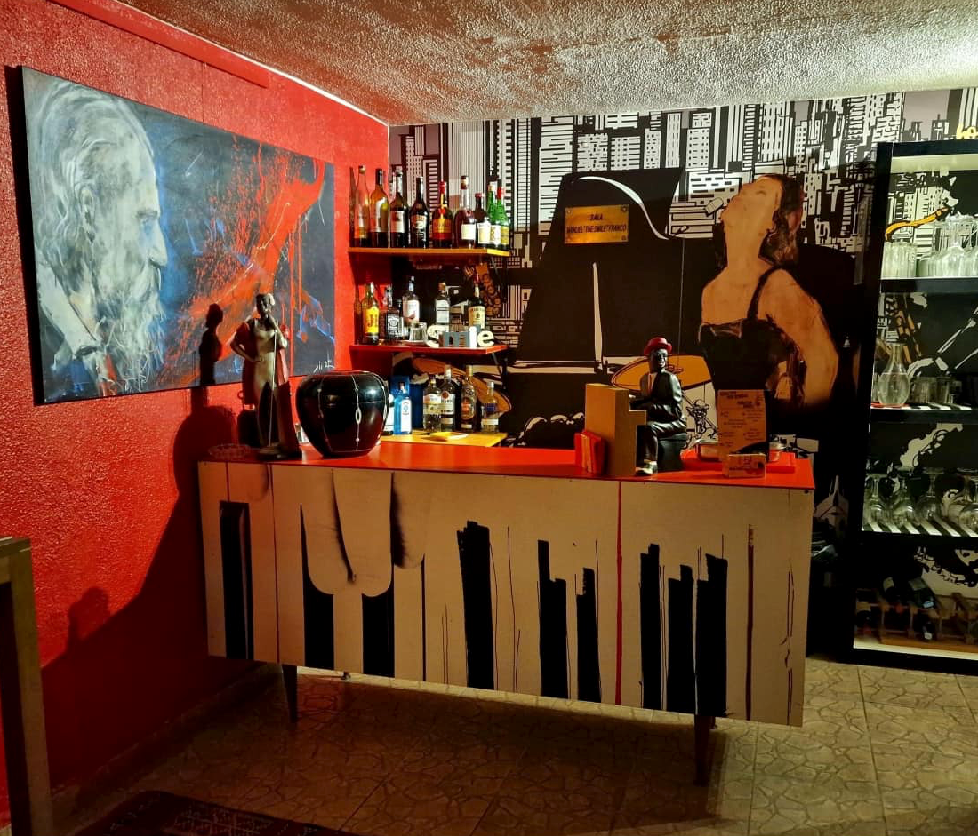 balcão de drinks e bebidas
