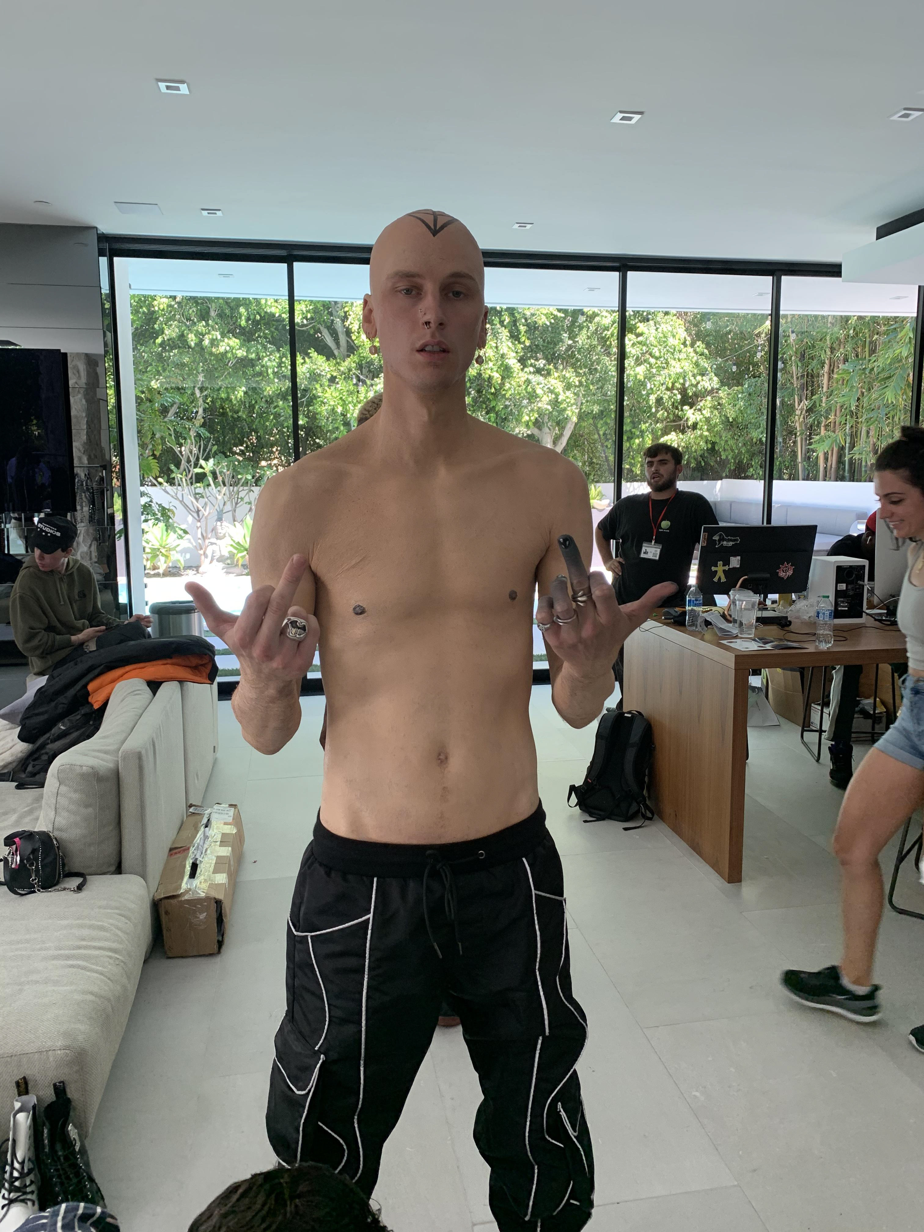 MGK  Bald cap and tatto cover