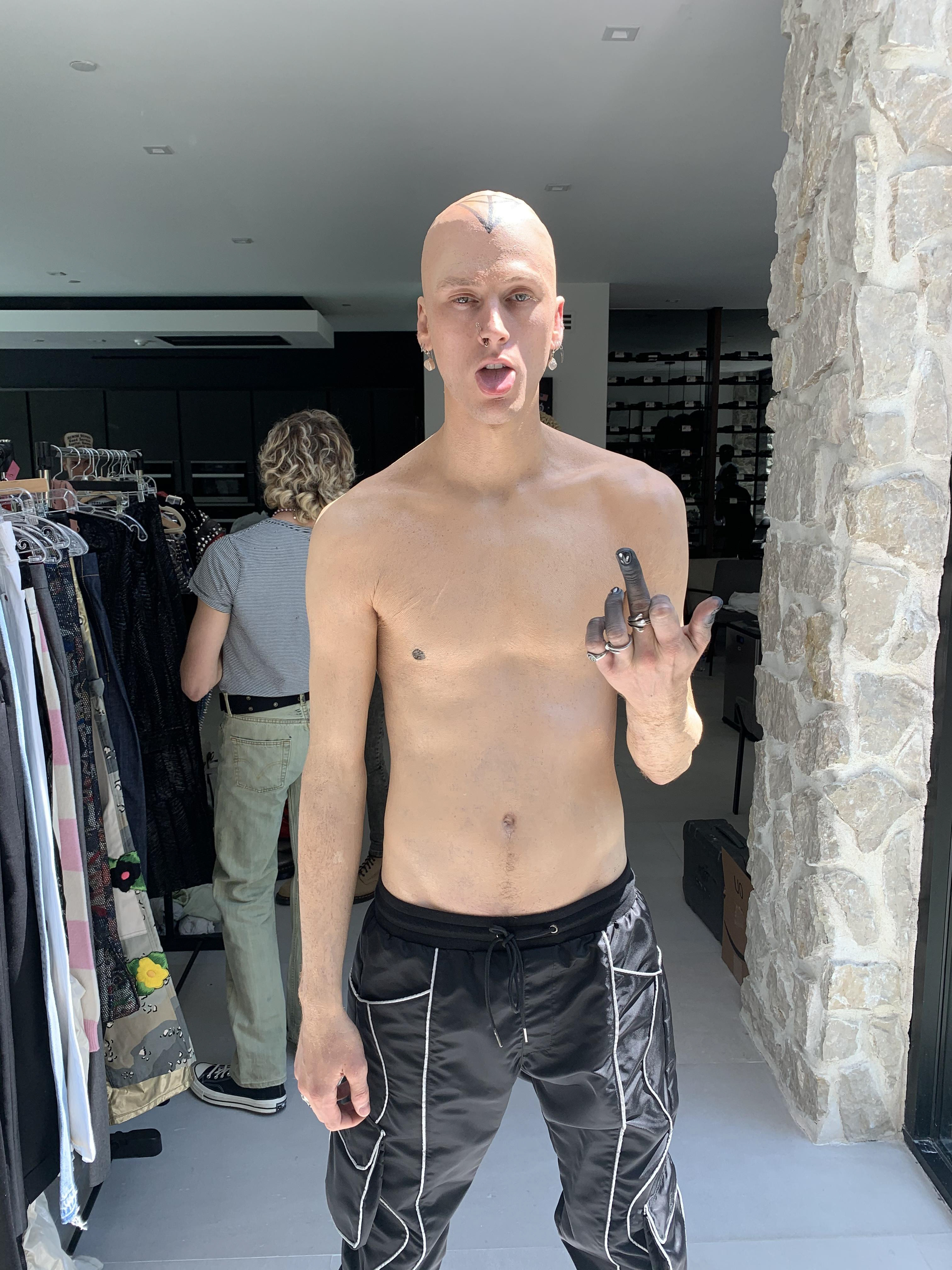 MGK  Bald cap and tatto cover