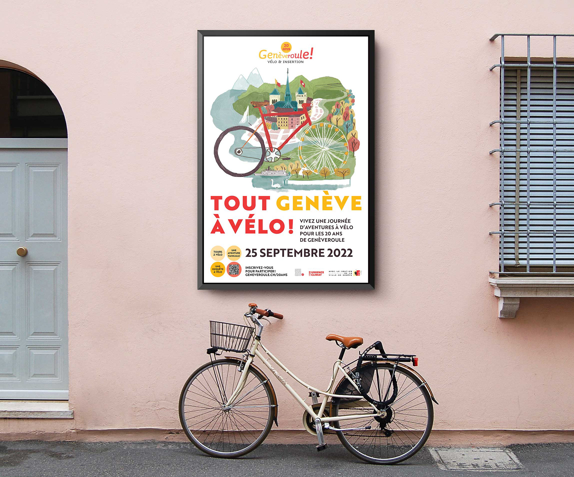 Affiche pour les 20 ans de Genèveroule!