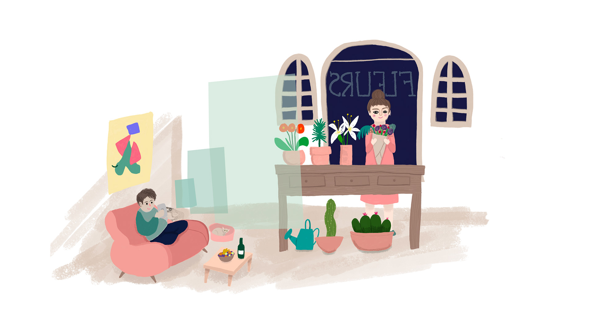 Illustration pour les services digitaux