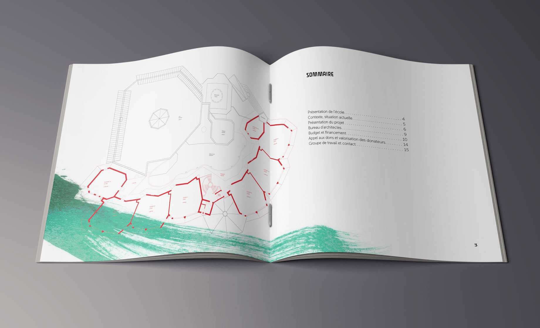 Création de la brochure de présentation pour le nouvel étage de l'Ecole Rudolf Steiner de Genève