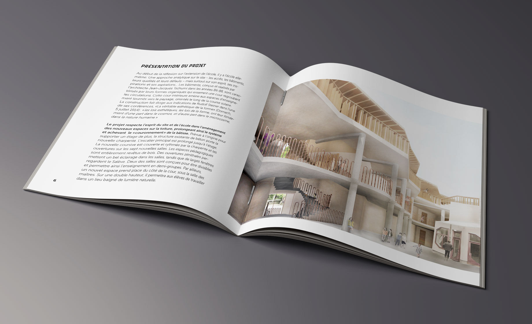 Création de la brochure de présentation pour le nouvel étage de l'Ecole Rudolf Steiner de Genève