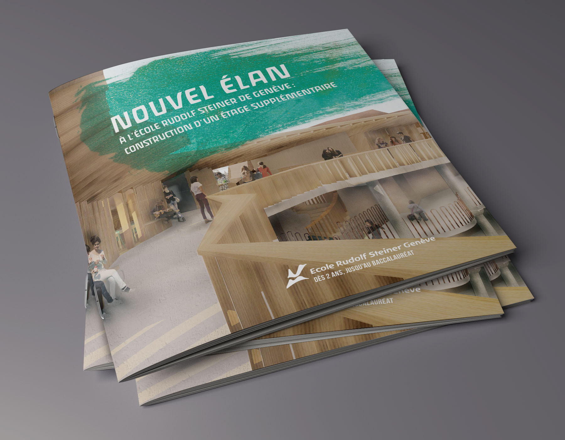 Création de la brochure de présentation pour le nouvel étage de l'Ecole Rudolf Steiner de Genève