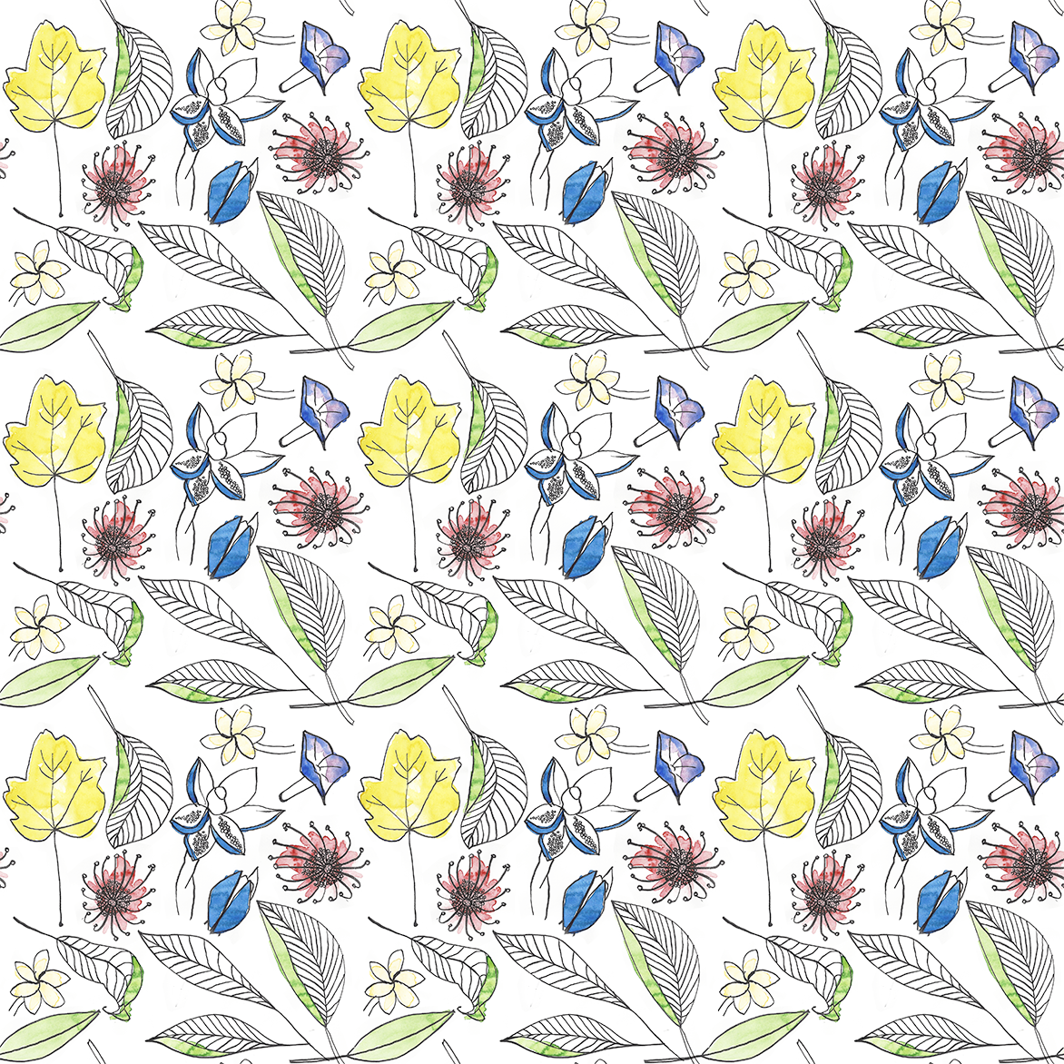 Motif illustré pour un carton d'anniversaire