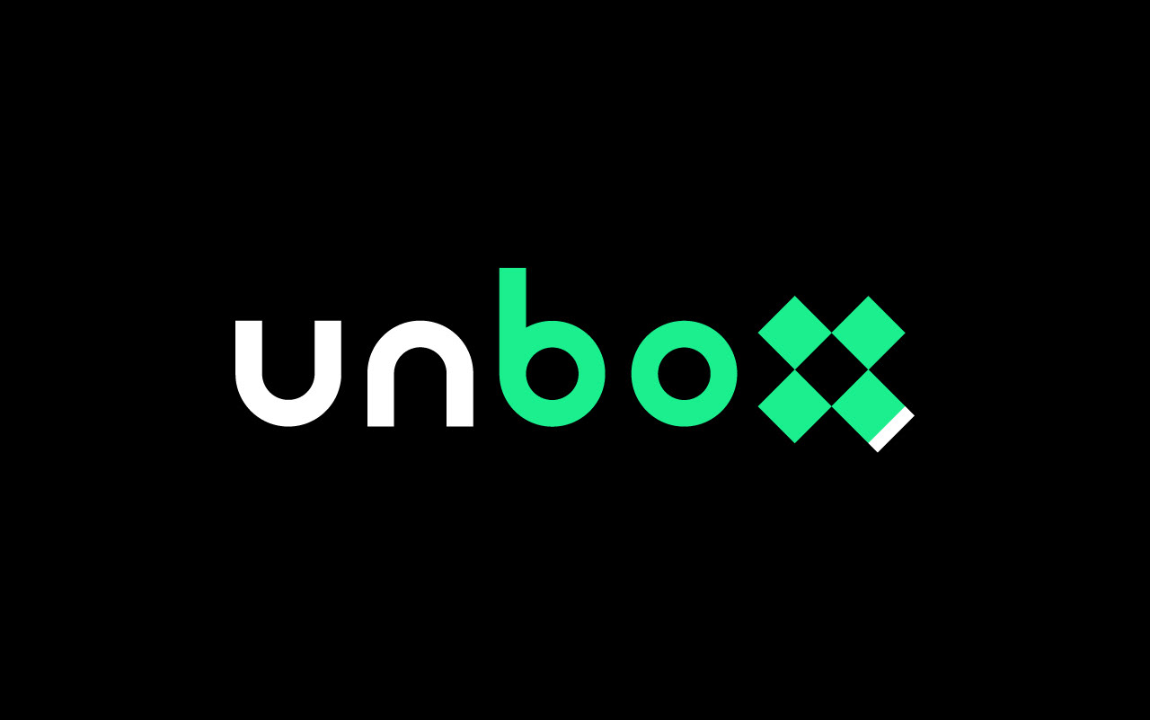 unbox logo (black background)