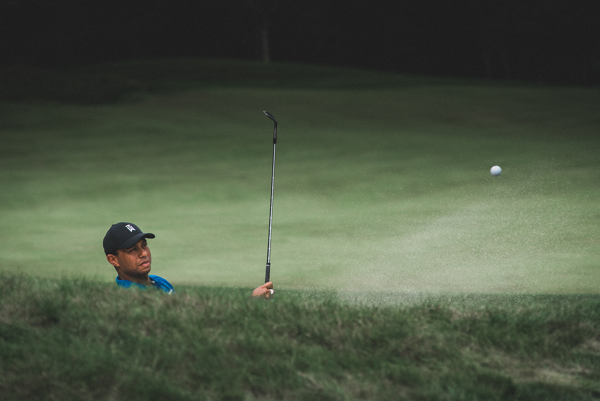 Tiger Woods from the Greenside Bunker
