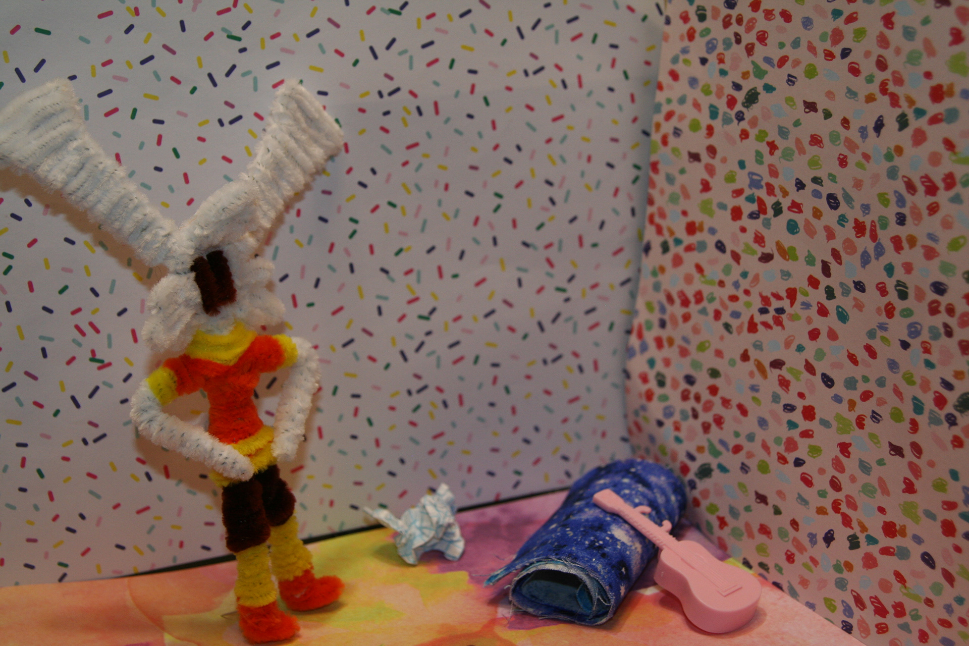 The idea of Dunken failing at camping was my first idea for his composition, but I wasn't as in love with the idea as I went to compose the scene