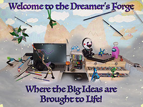 “The Dreamer’s Forge” – Raster Imaging, Spring 2023 The goal was to compose a piece in Adobe Photoshop using various objects of our choosing.
