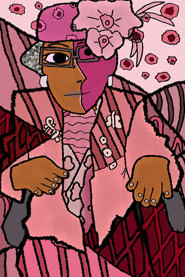 “In the Manner of Pablo Picasso” – Intro to Comp. Images, Fall 2023 The goal was to use Adobe Photoshop to paint a portrait emulating the style of a famous artist. I chose to emulate Pablo Picasso.