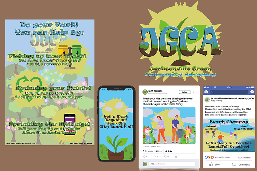 Campaign Advertising Project – Graphic Design Methods, Spring 2024 The goal was to use Adobe Illustrator to create an advertising campaign for a hypothetical environmentalist organization.