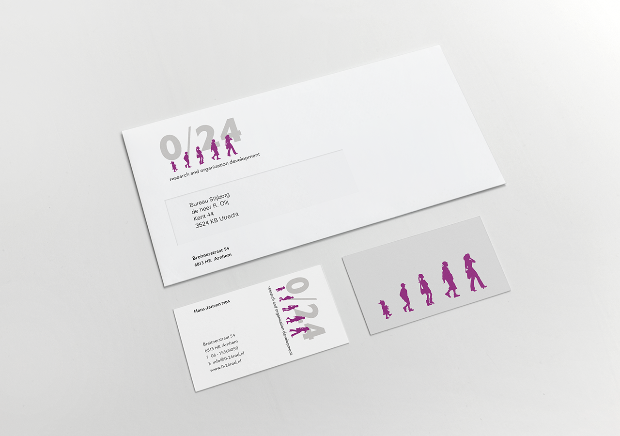 Branding design, Logo design by Sz+ for 0/24 research and organization development, 2010