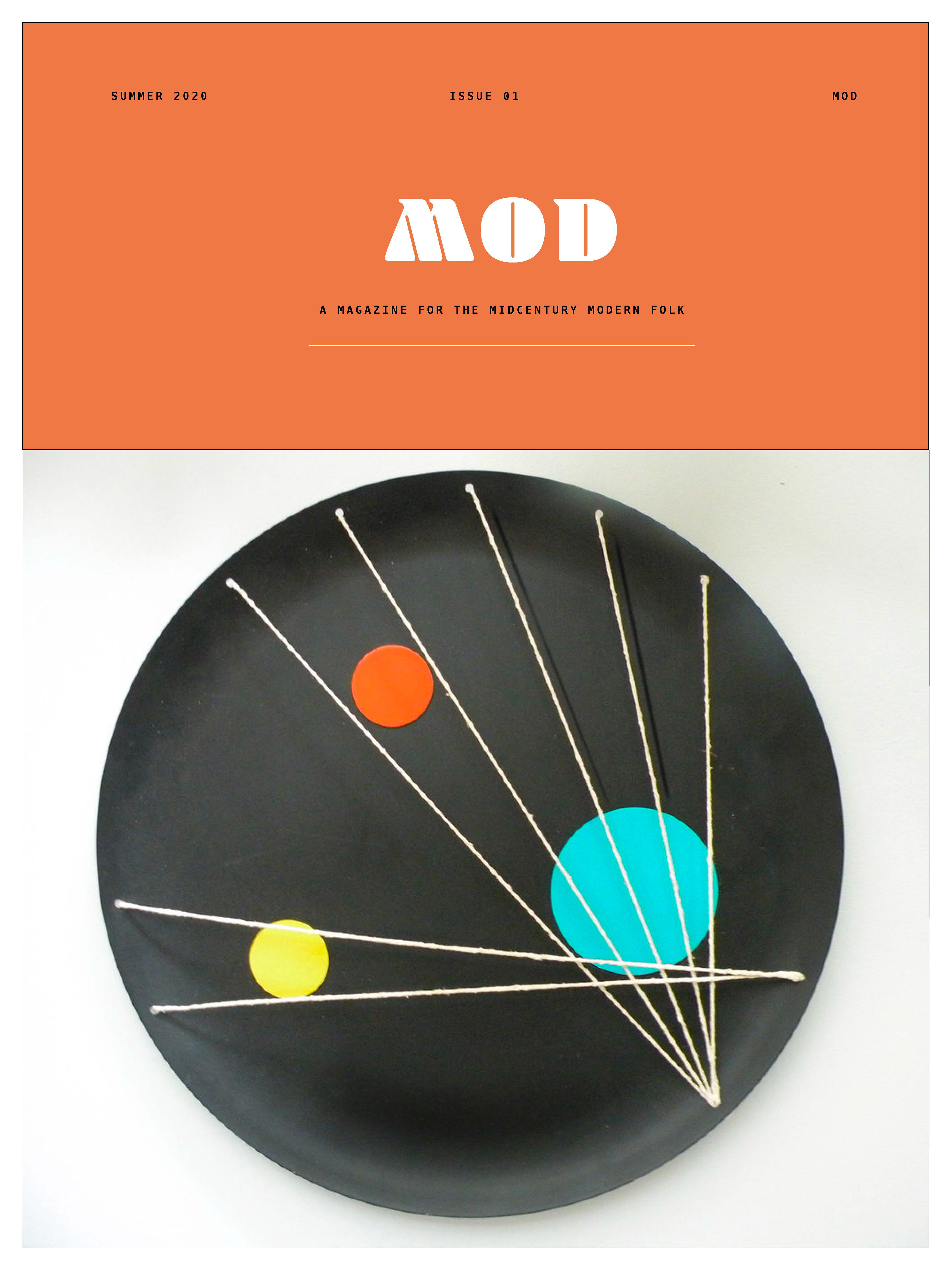 Cover for a midcentury modern themed magazine - 2020