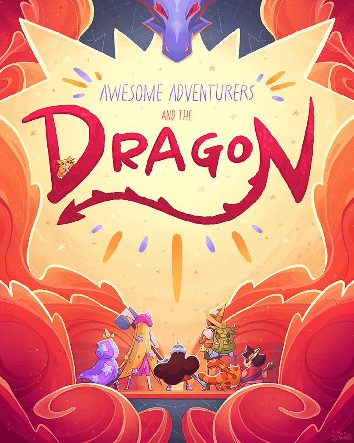 2025 - Book cover with lettering for a fantasy children's picture book (Personal project).