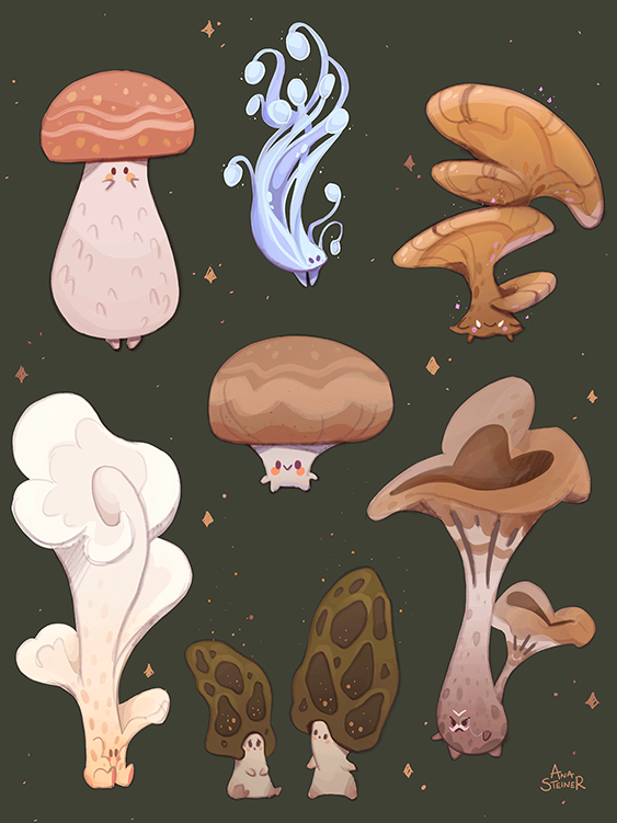 2024 - Mushroom Characters (Personal project)