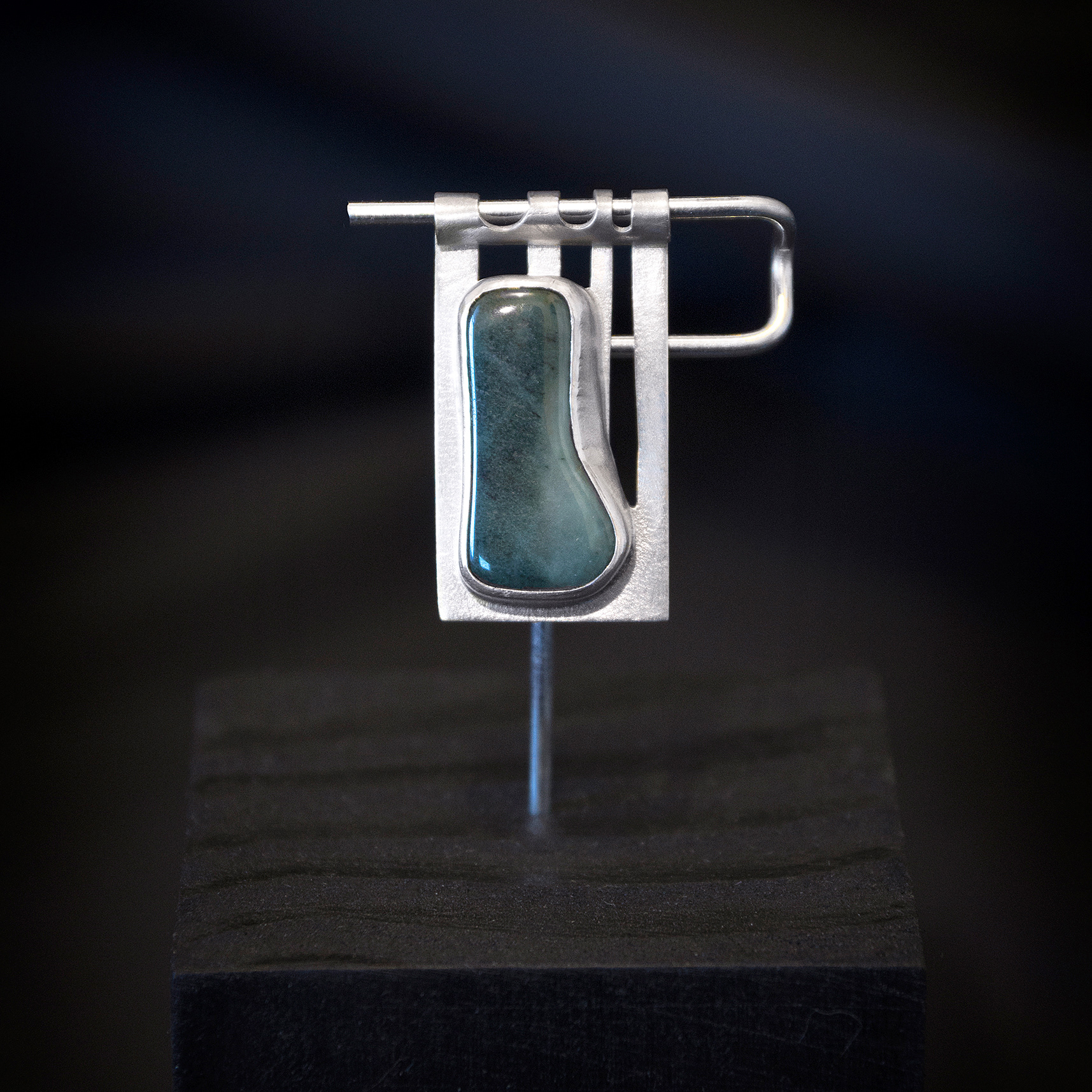 Buddha's footprint jade pendant