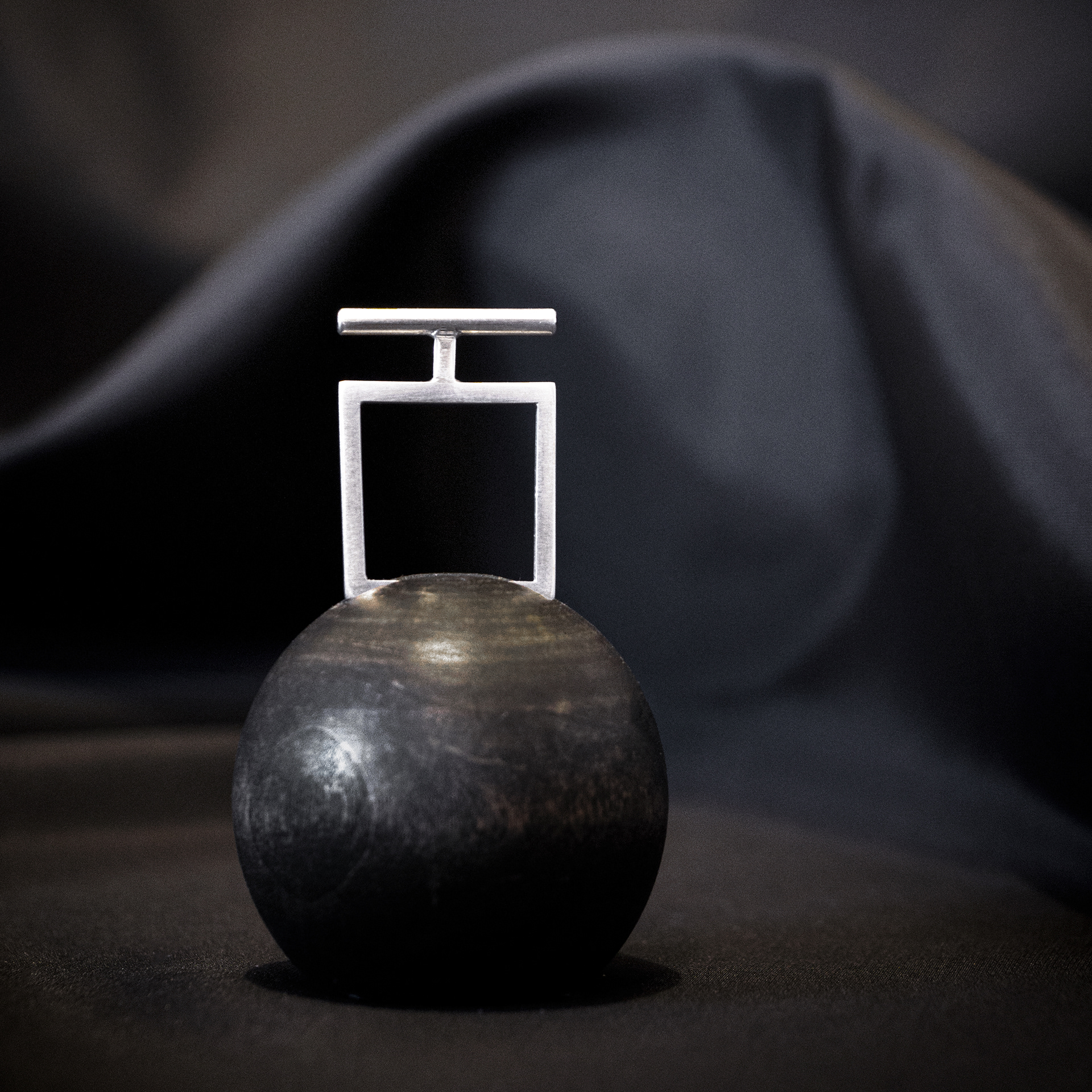 black spinel square ring