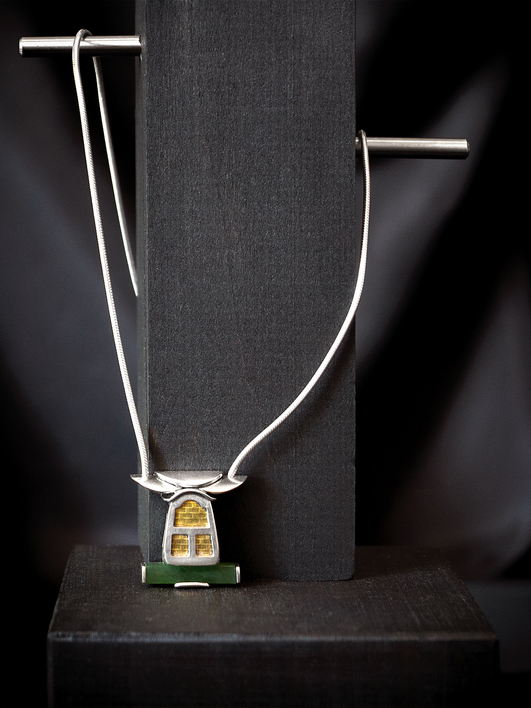 nephrite jade keum boo shrine necklace (sold)