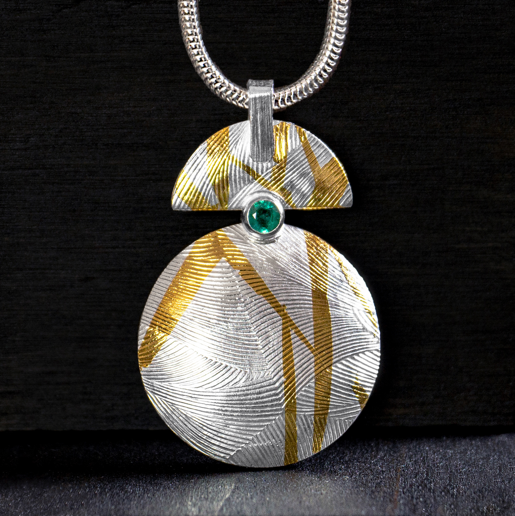 emerald lily pad necklace (sold)