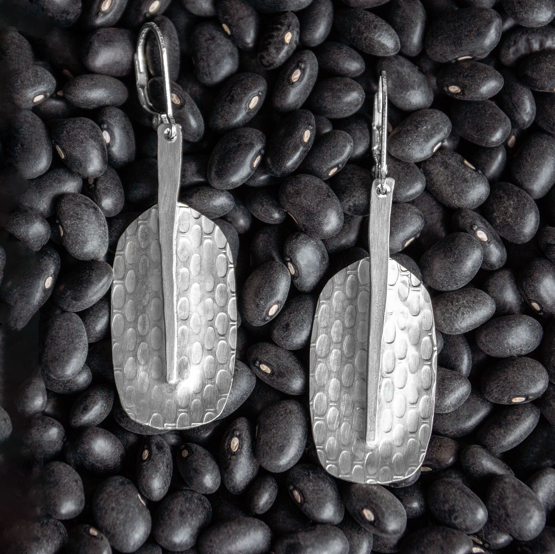 silver paddle earrings (sold)