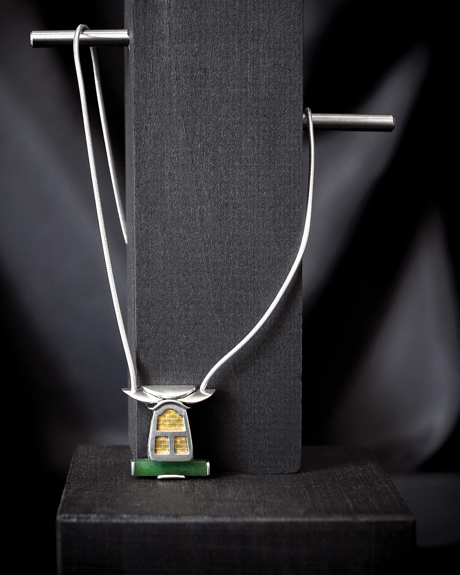 nephrite jade keum boo shrine necklace (sold)