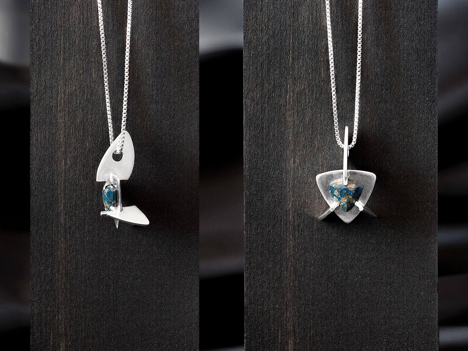 faceted aerinite pendant (sold)