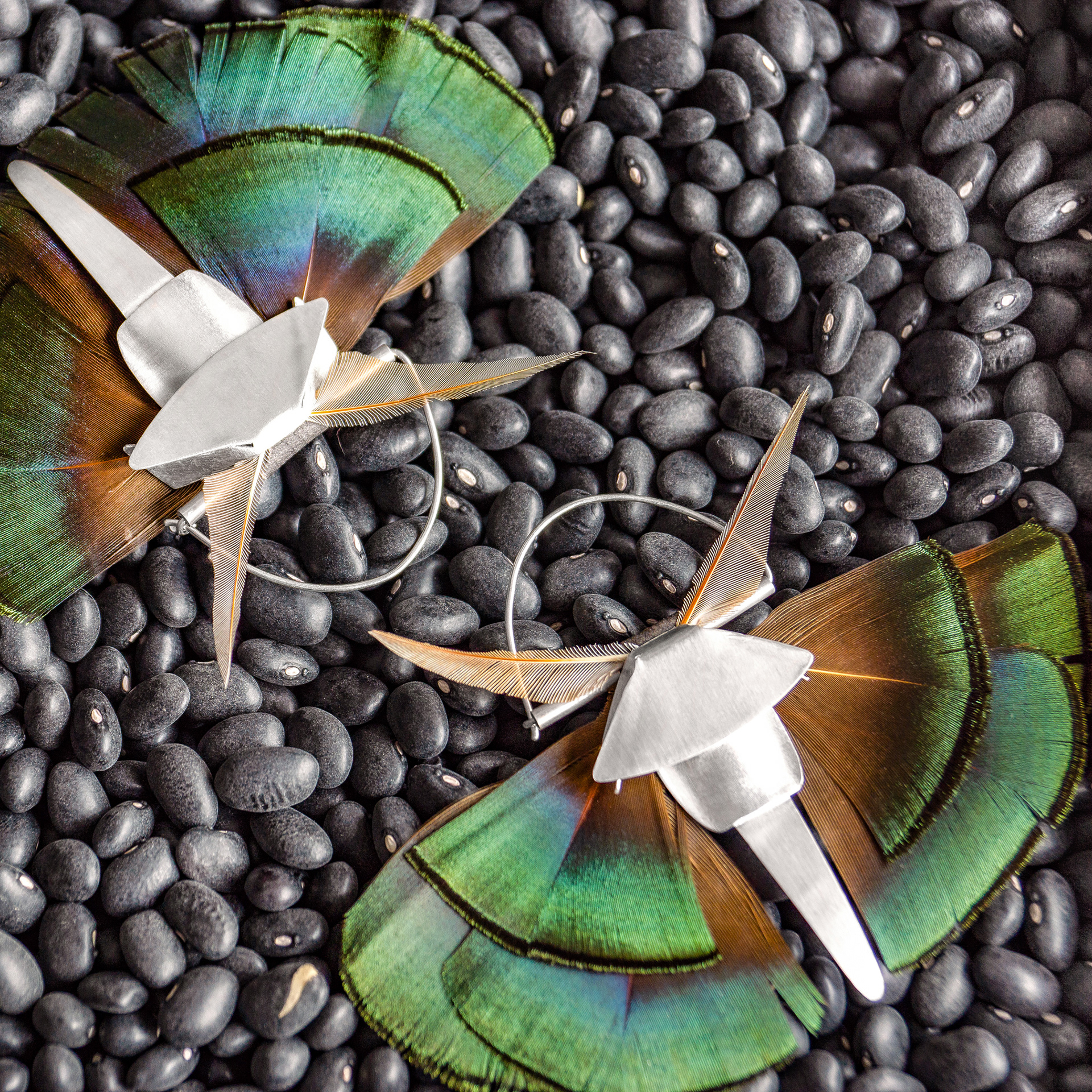iridescent moth earrings (sold)