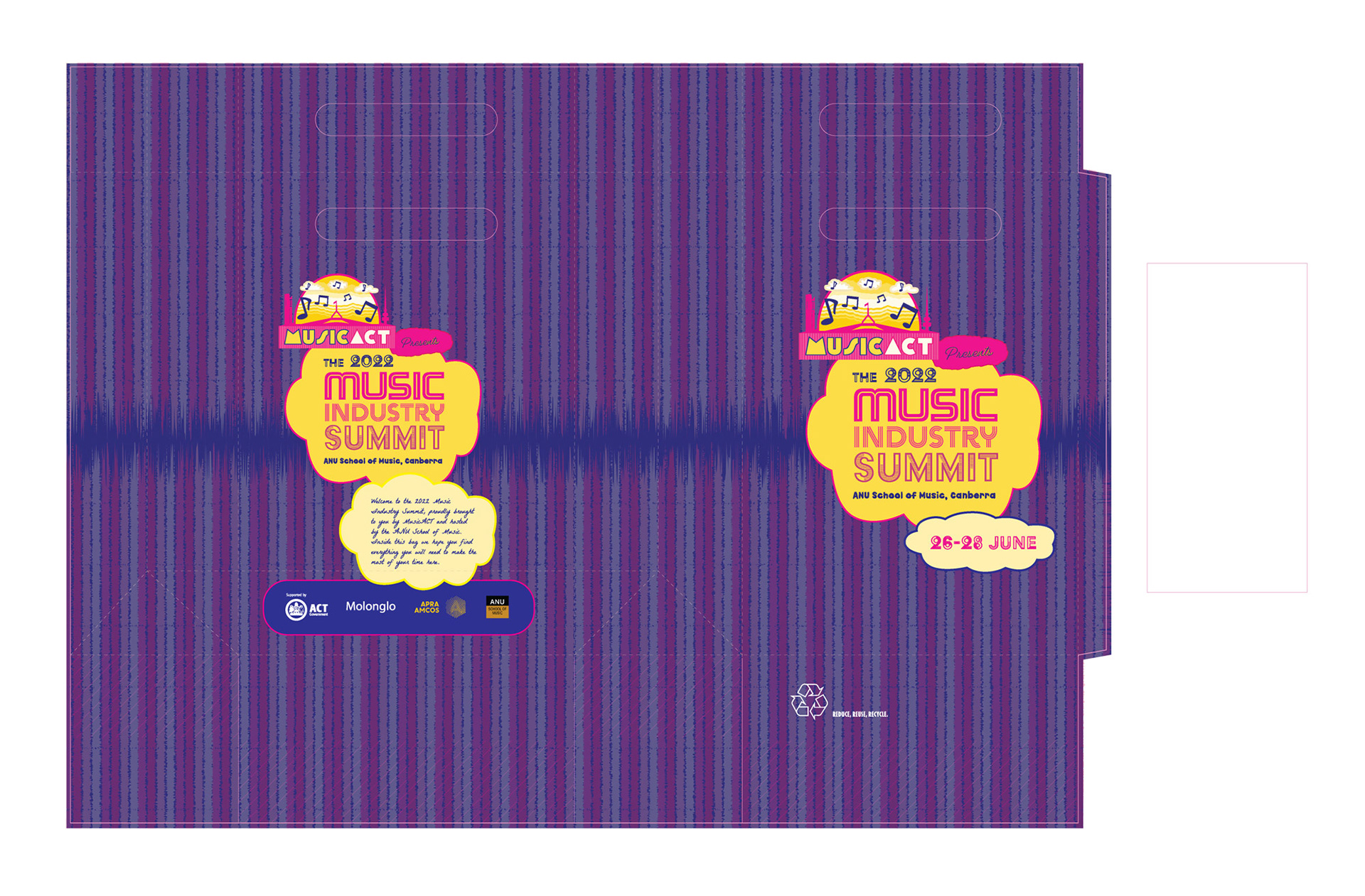 flat package design for showbag