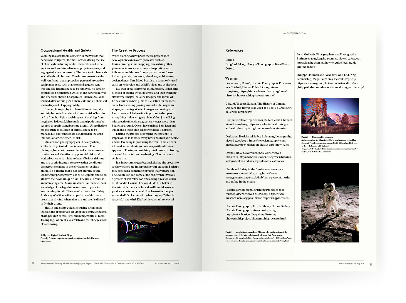 2 page magazine layout