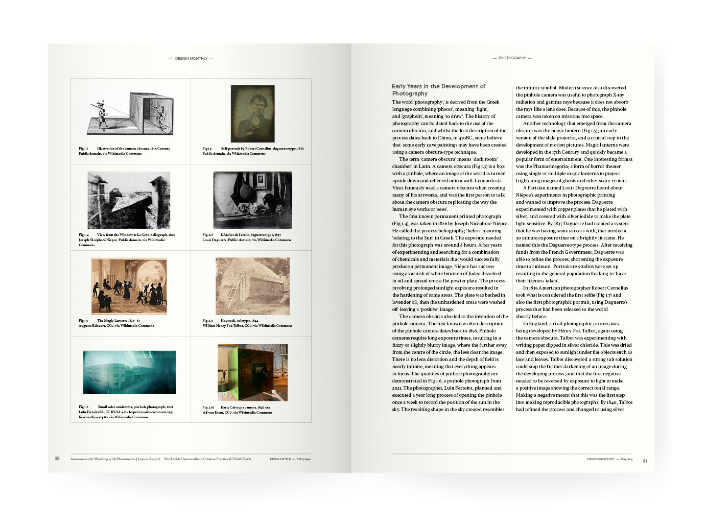 2 page magazine layout