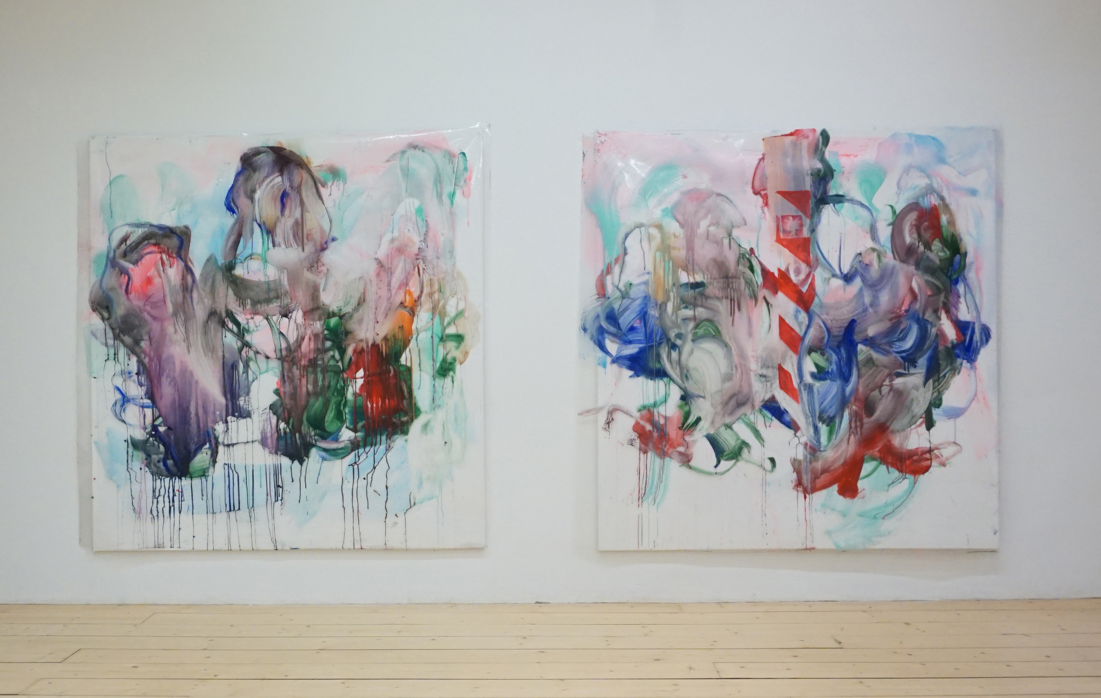 Adjoining | 001 + 002, Acryl on Polyester, 200 x 200 cm, 2021