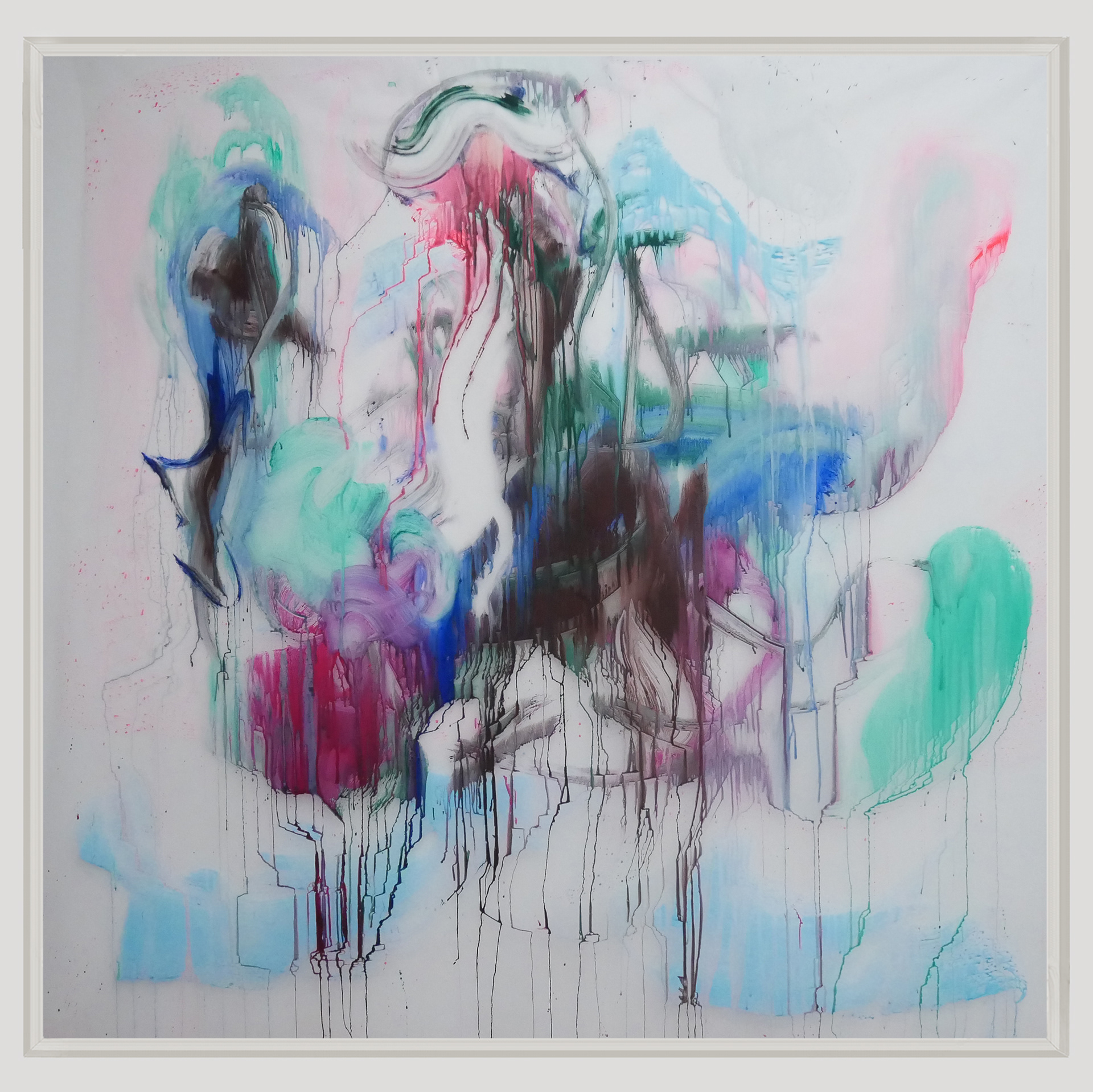 Adjoining | 003, Acryl on Polyester, 200 x 200 cm, 2021