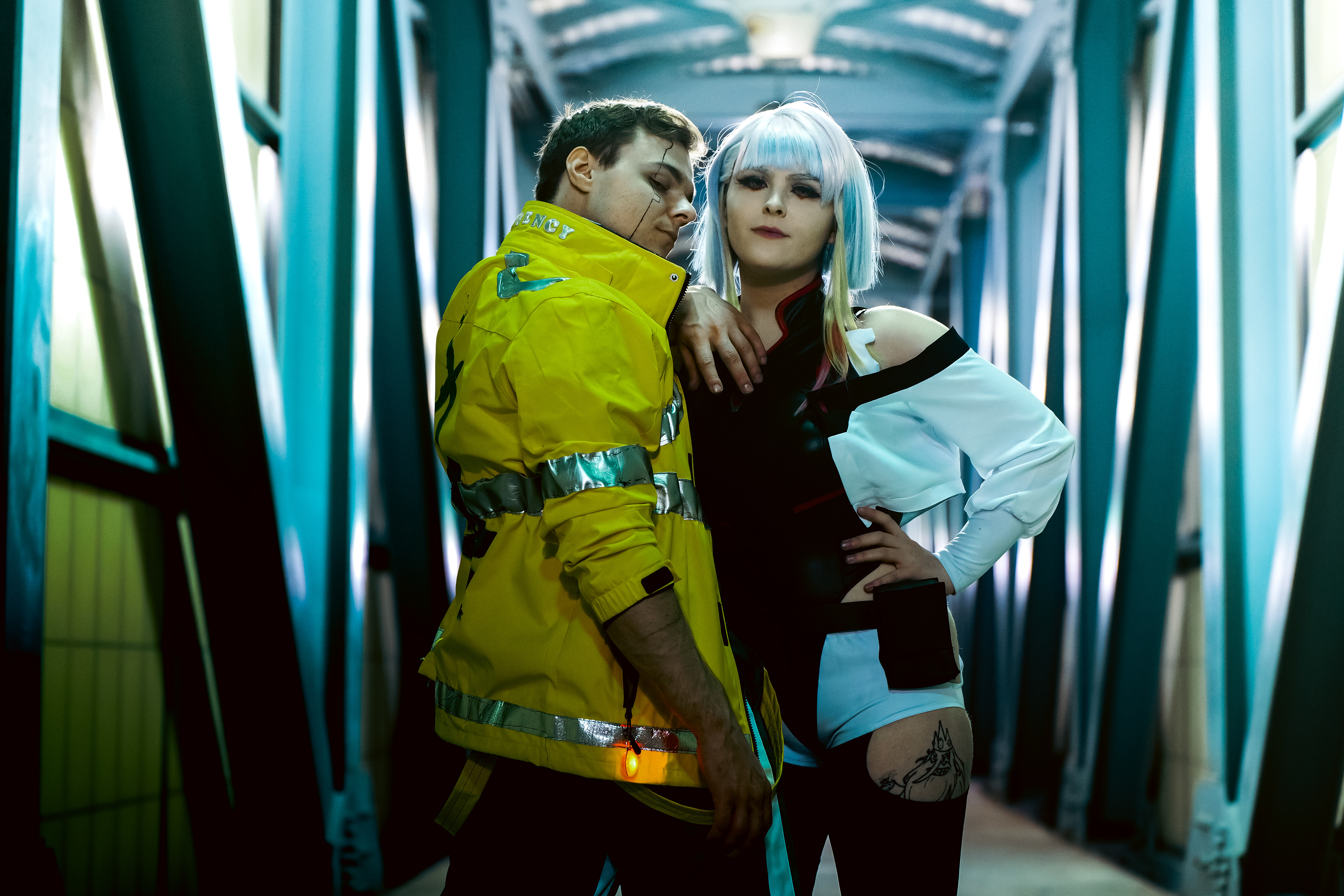 WholeWheatPeet and itsaricee in Cyberpunk Cosplay