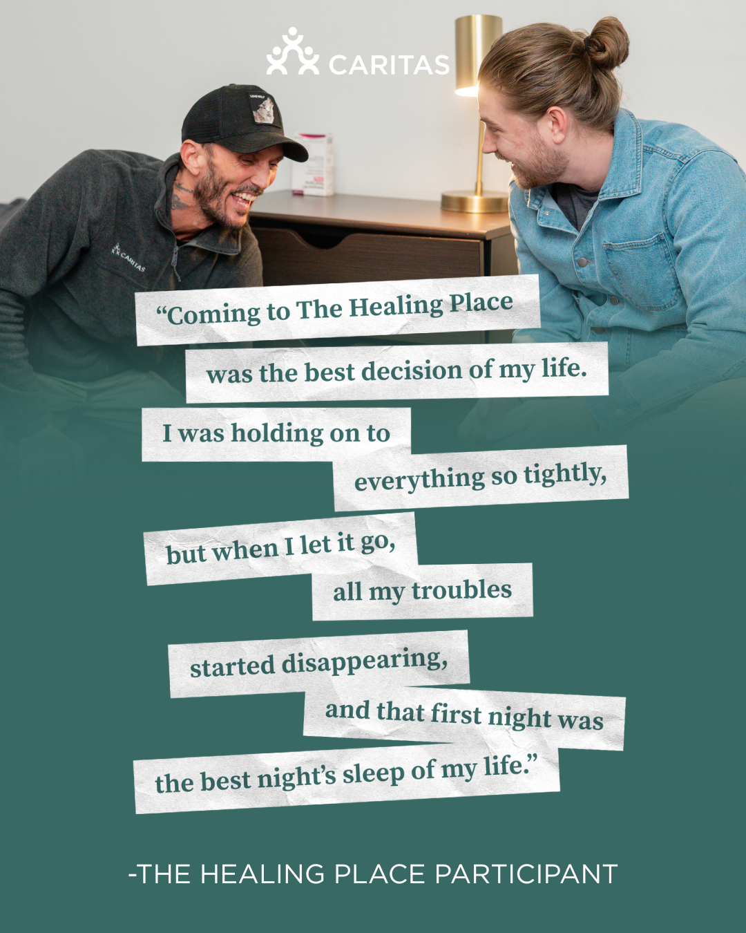 At CARITAS, we witness the power of recovery every day. Each person who enters The Healing Place has a story marked by struggle, and each day, we see how support, community, and care can turn that struggle into hope.  The Healing Place offers a free, peer-driven, long-term recovery program that help people move from darkness into light, giving them the tools, guidance, and confidence to rebuild their lives in recovery.  You can be part of that transformation. Donate today at the link in bio and help ensure that anyone seeking recovery can access the care and support they need.  #fromdarknessintolight #recoveryworks #caritasva #peersupport #recoveryispossible #investinhope #rva