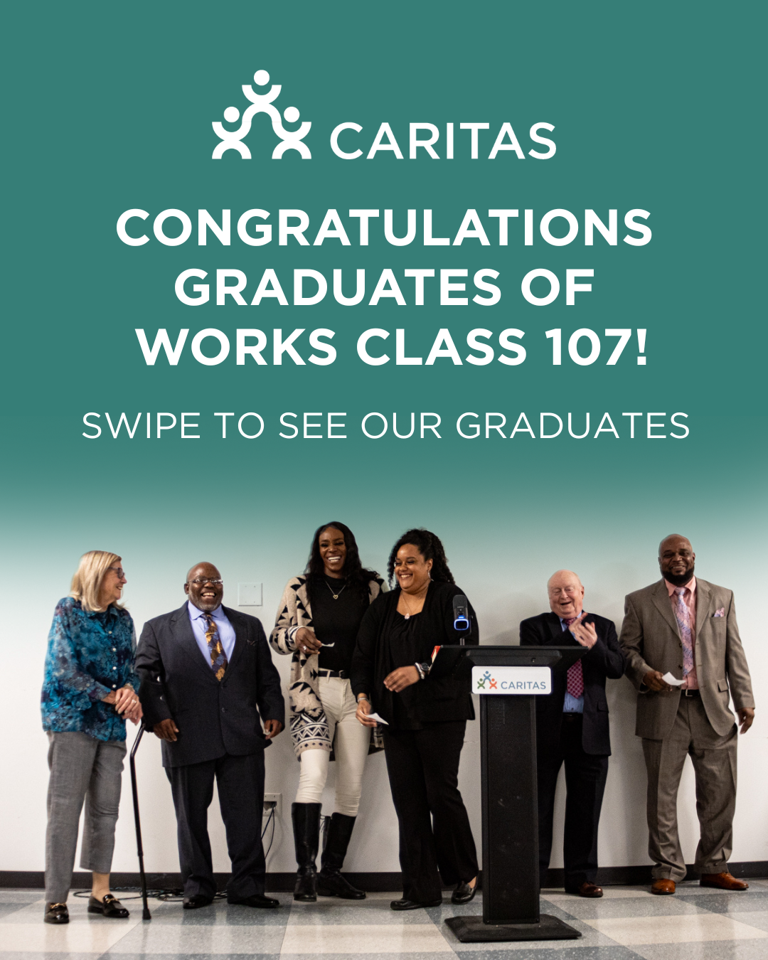 🎉 Congratulations to the amazing graduates of WORKS Class 107! 🎓✨  Your dedication and hard work inspire us all, and we can’t wait to see what’s next for you. 💙  Discover more about the WORKS program through the link in our bio. 💼💛  #caritasva #rva #WORKS #itworksifyouworkit #recoveryispossible #graduation #richmondva #community