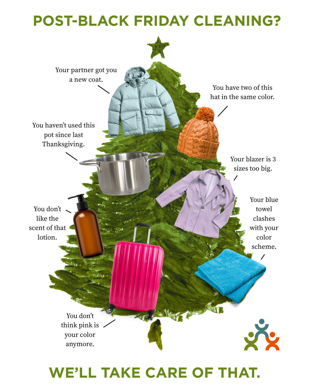 Doing your annual “why did I buy this?” cleanout? 😅🧹  If that sweater that's too big or second identical hat didn’t spark joy last year, it won’t this year either.  Don’t toss it - donate it! Your gently used items can become someone else’s fresh start at CARITAS. 💛✨  Find out more at the link in our bio!  #blackfriday #blackfridaycleanout #caritas #rva #richmondva #closetcleanout #sparkjoy