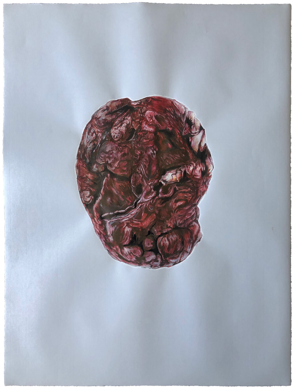 Ursprung Vorne, 2020, 64,2 x 48,2 cm, Tusche und Buntstift auf Papier
