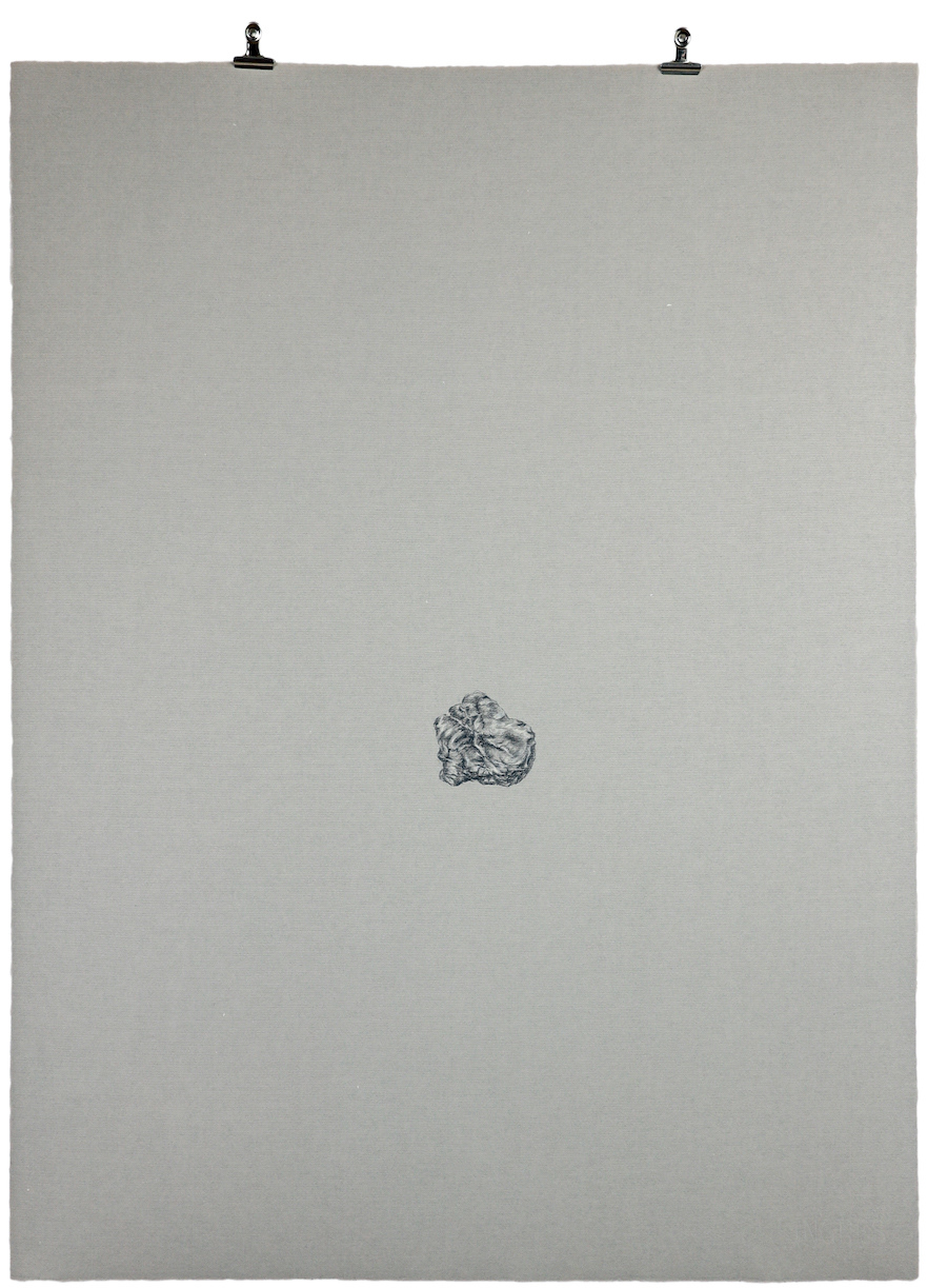 Pla 2, 2021, Graphit, Buntstift auf Papier, 64 x 48 cm