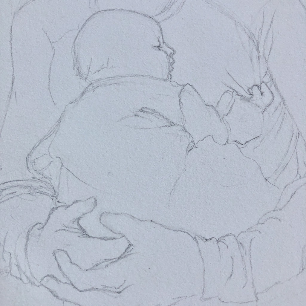 Early pencil drawing