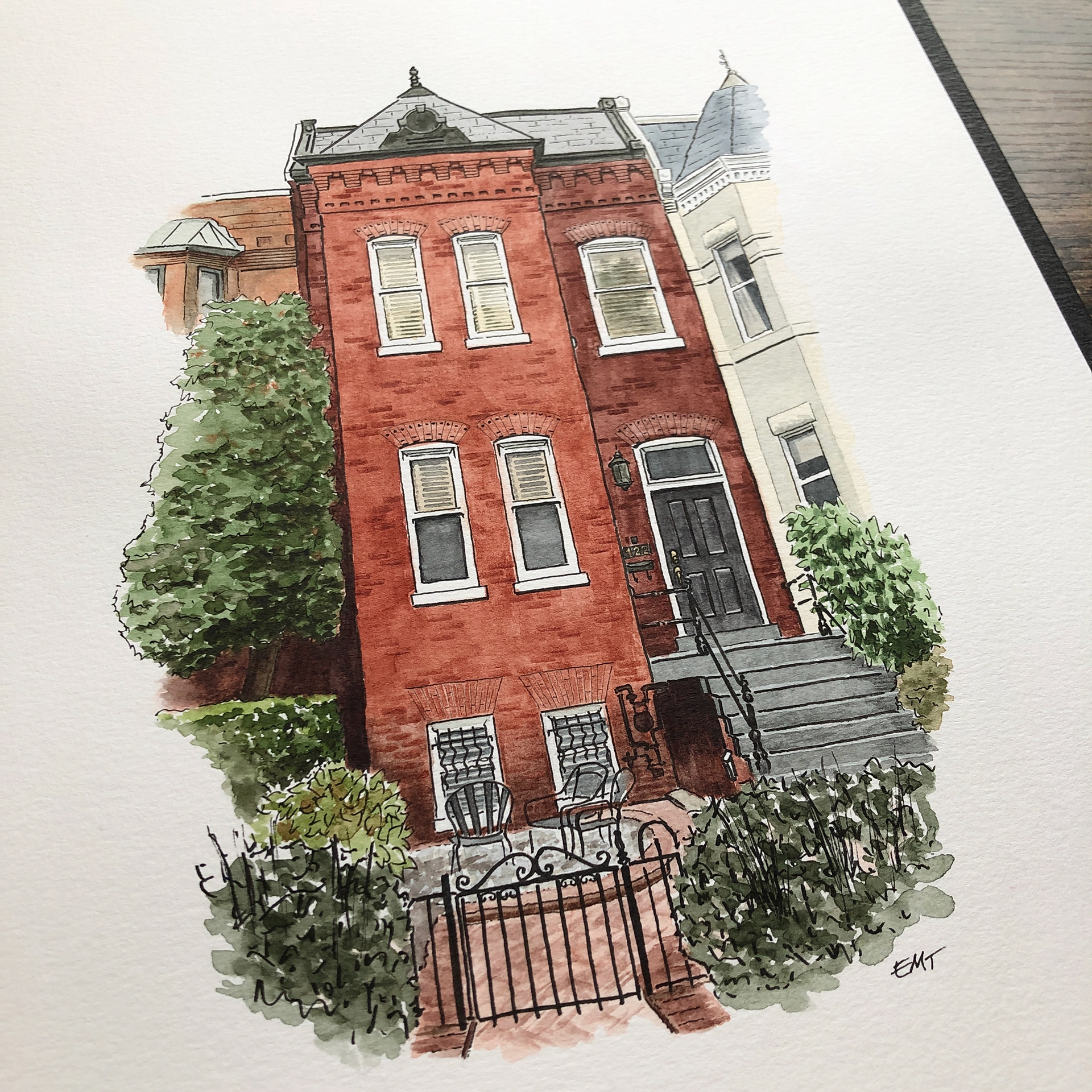 Final pen / watercolor piece