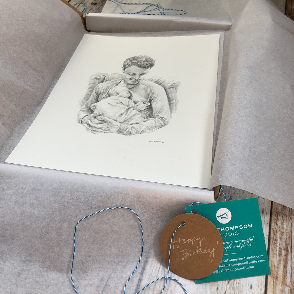 Finished drawing getting boxed and ready for delivery