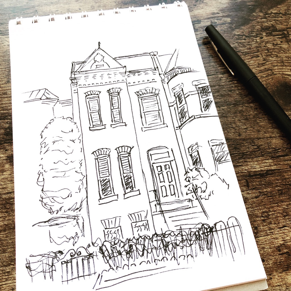 Preliminary pen sketch
