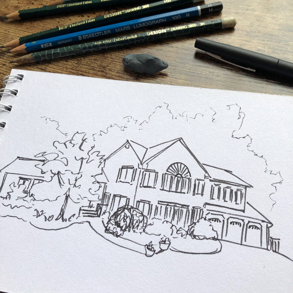 Preliminary pen sketch