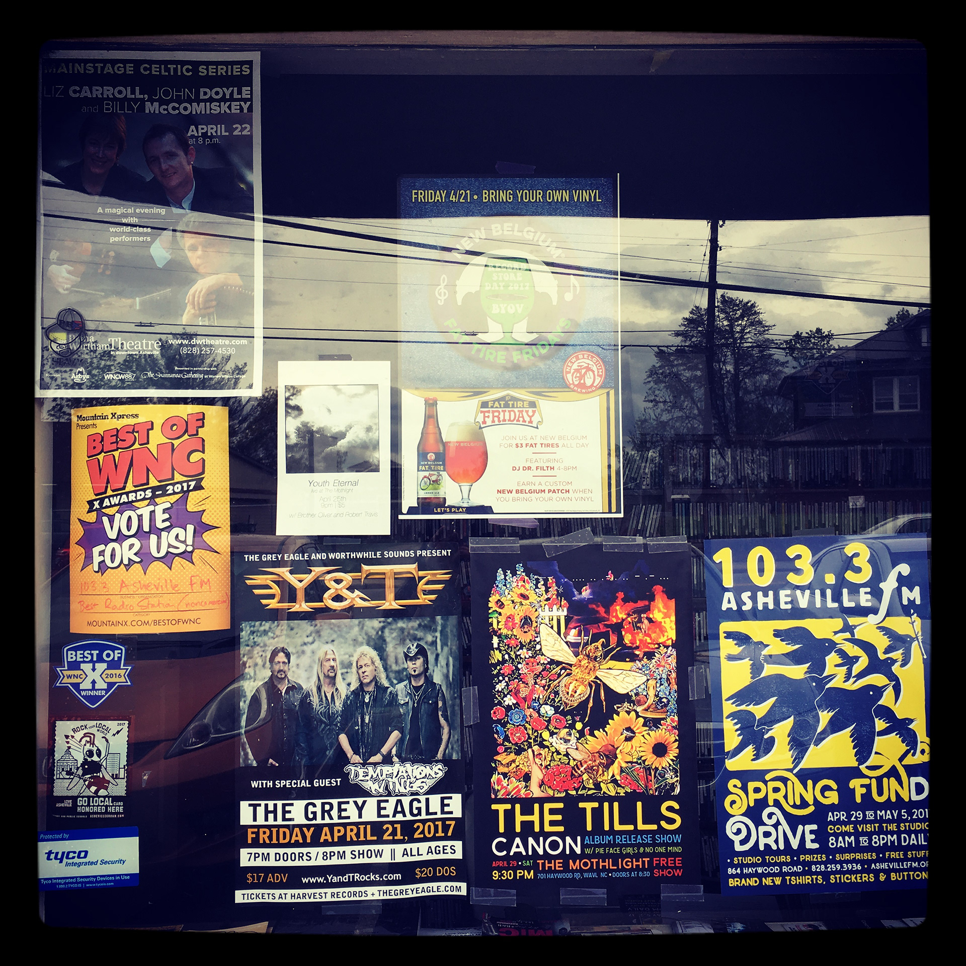 pic taken outside AshevilleFM