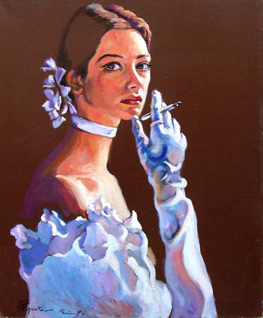 Luigi Pignataro - "Donna che fuma"