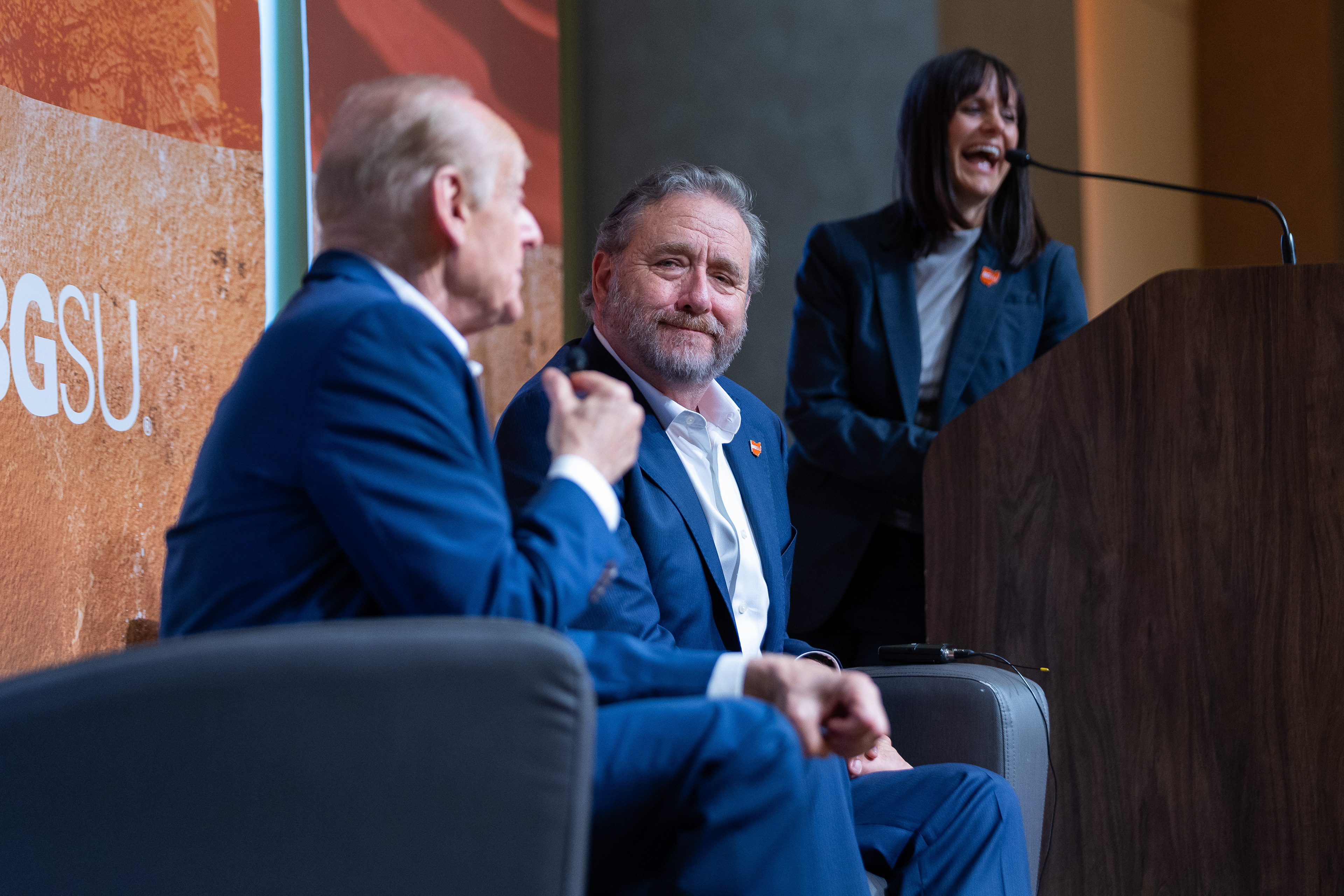 BOWLING GREEN, OH - Ohio Attorney General Dave Yost speaks in the Bowen-Thompson Student Union, in Bowling Green, Ohio. 