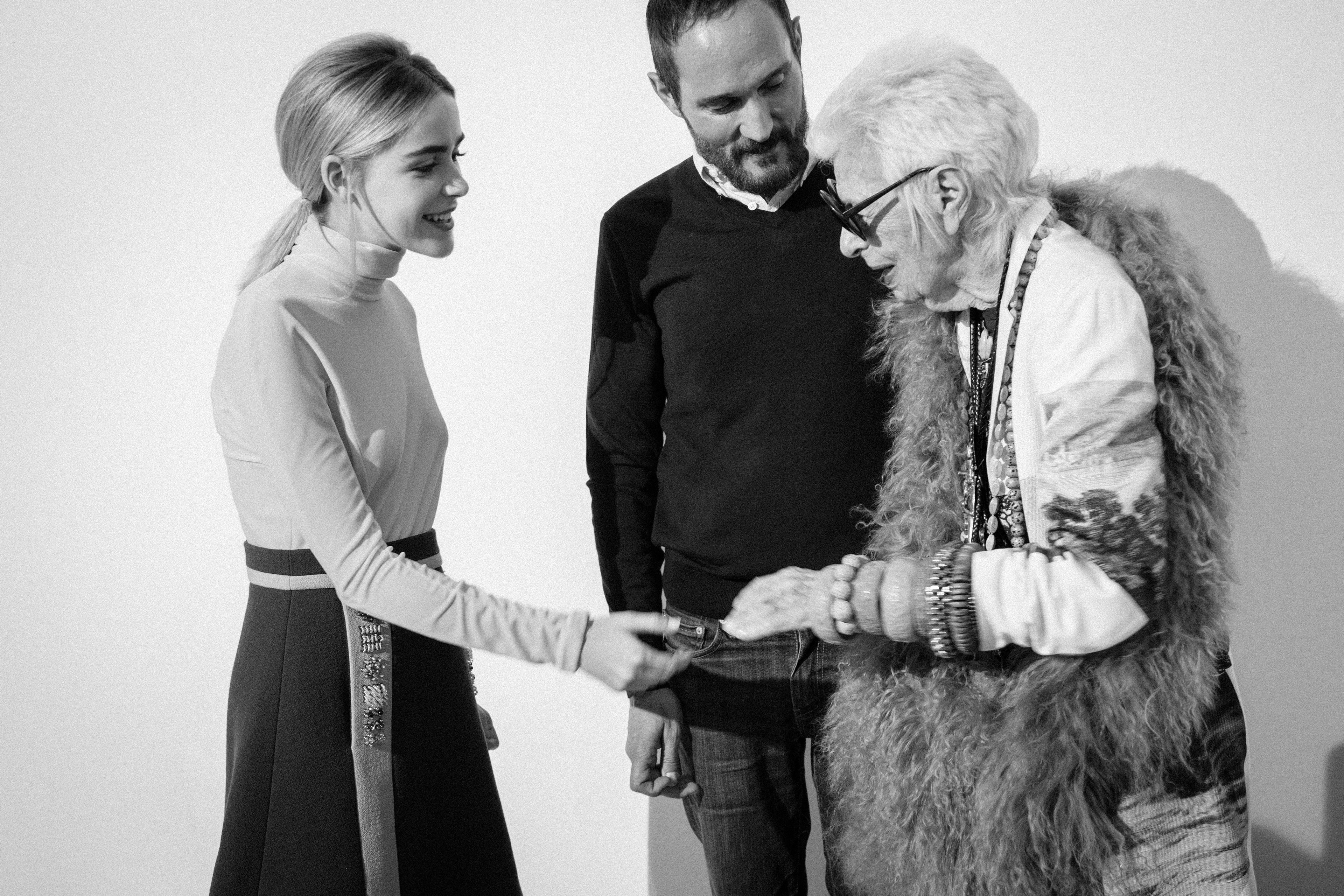 Josep Font, Iris Apfel & Kiernan Shipka (2015)