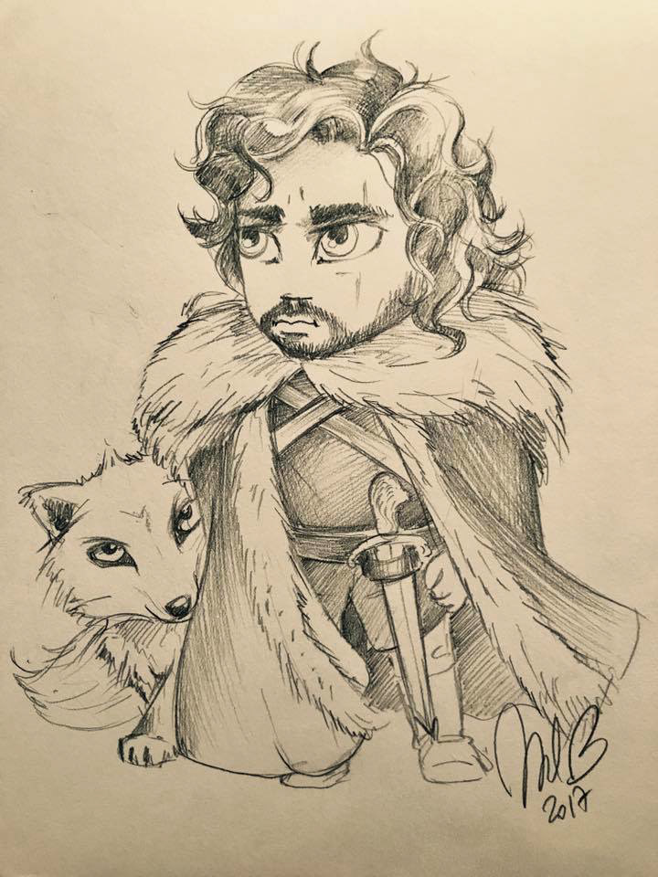 John Snow - GOT - Crayons